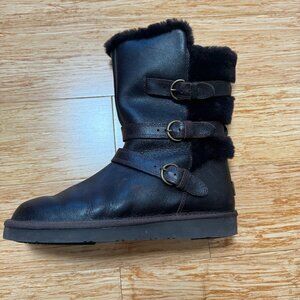 Ugg Dark Brown Leather Boots